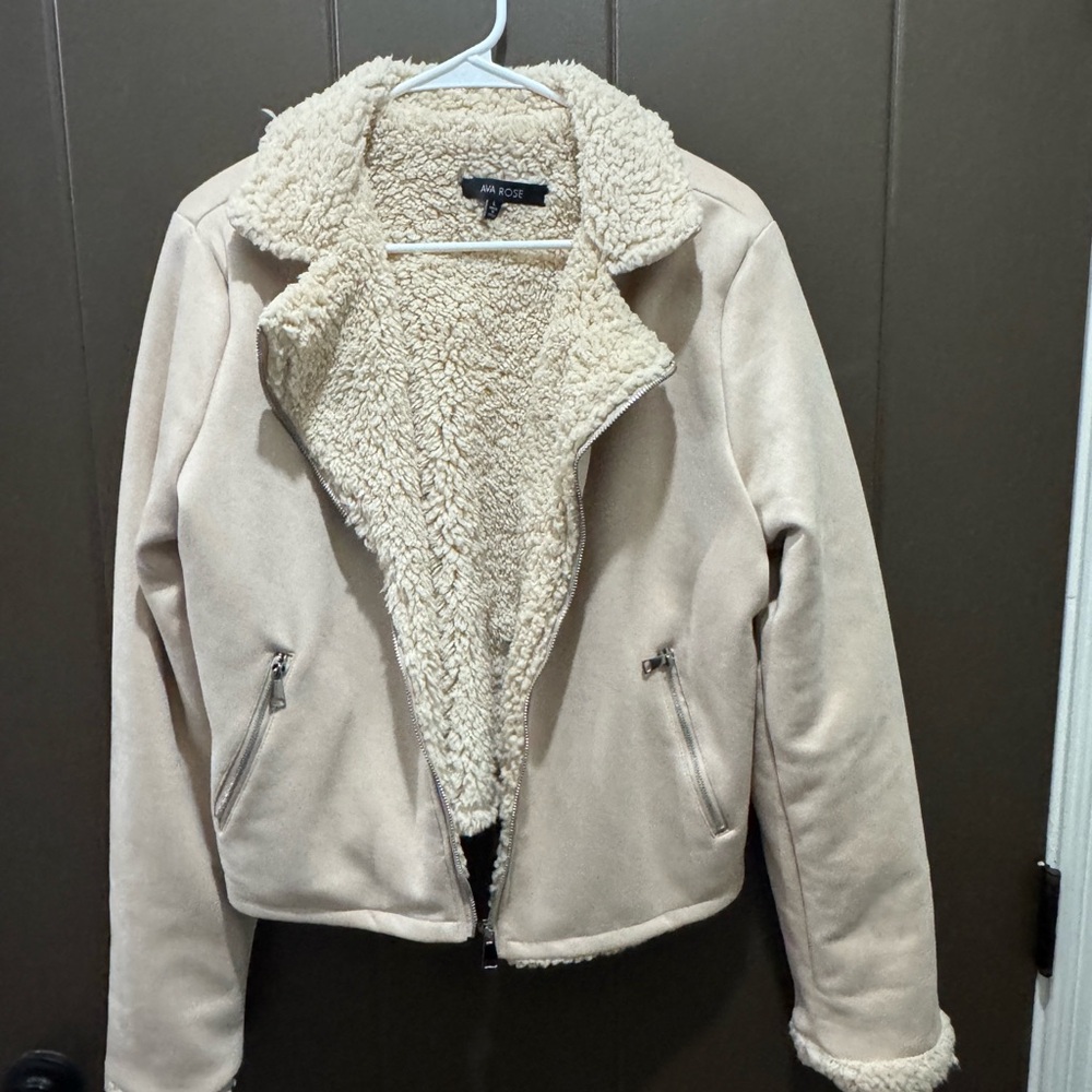 Stylish Beige Teddy Jacket